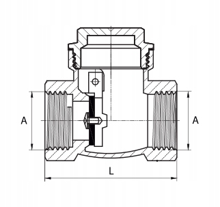 Zawór zwrotny klapowy 3/4" ART.10