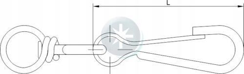 5 x Spinacz łańcucha z okrętką karabińczyk 100mm