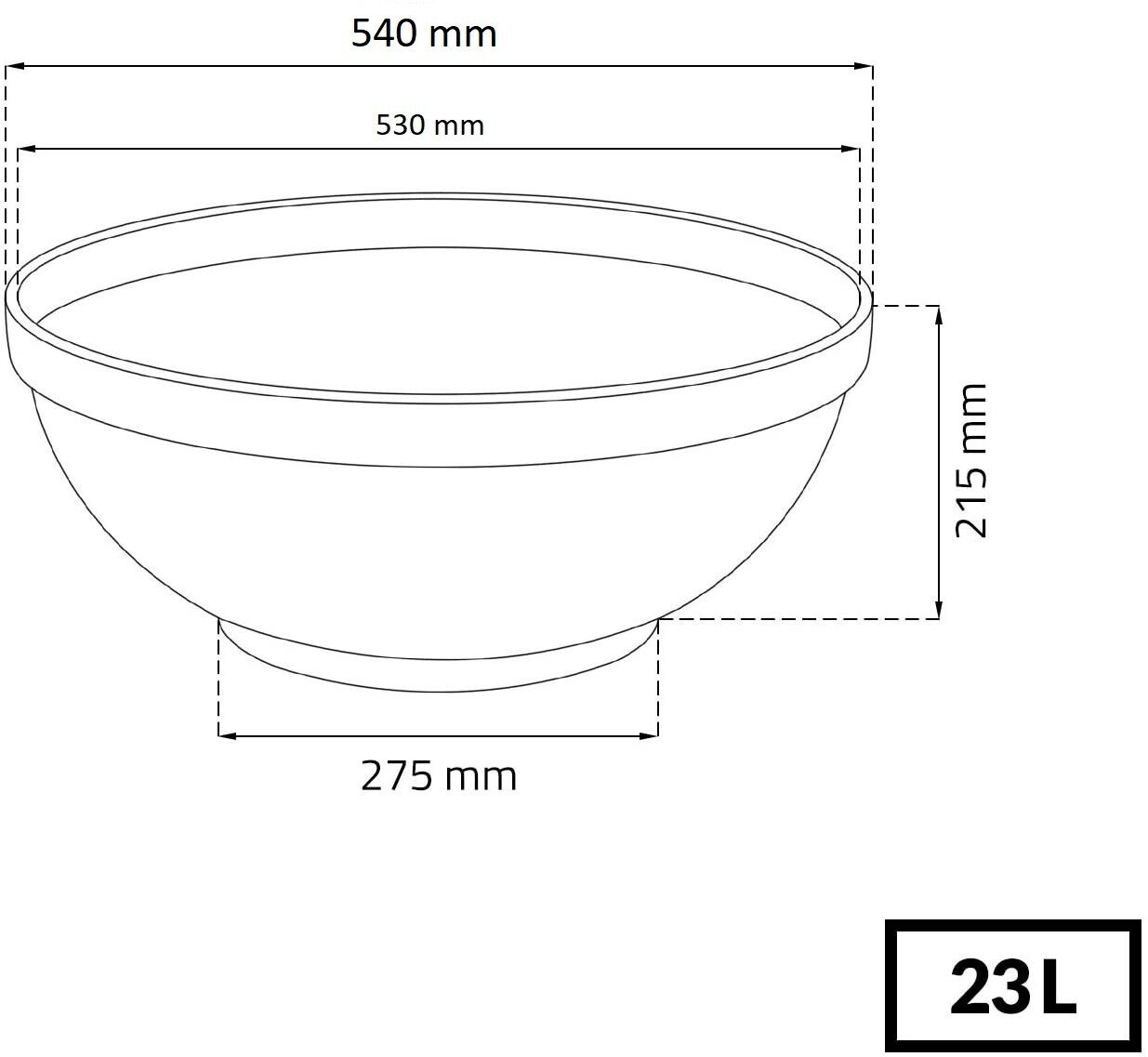 Doniczka DMS średnica 54 cm terrakota