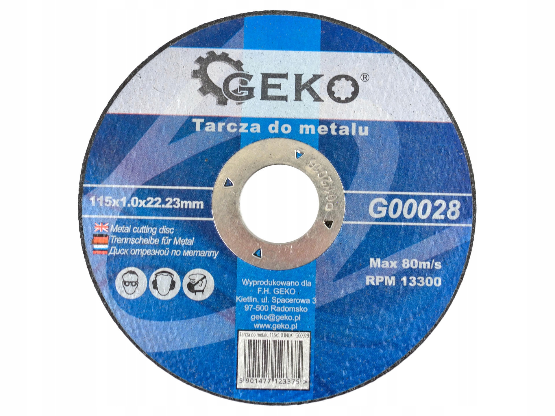 10x Tarcza tnąca do metalu 115x22,2 mm